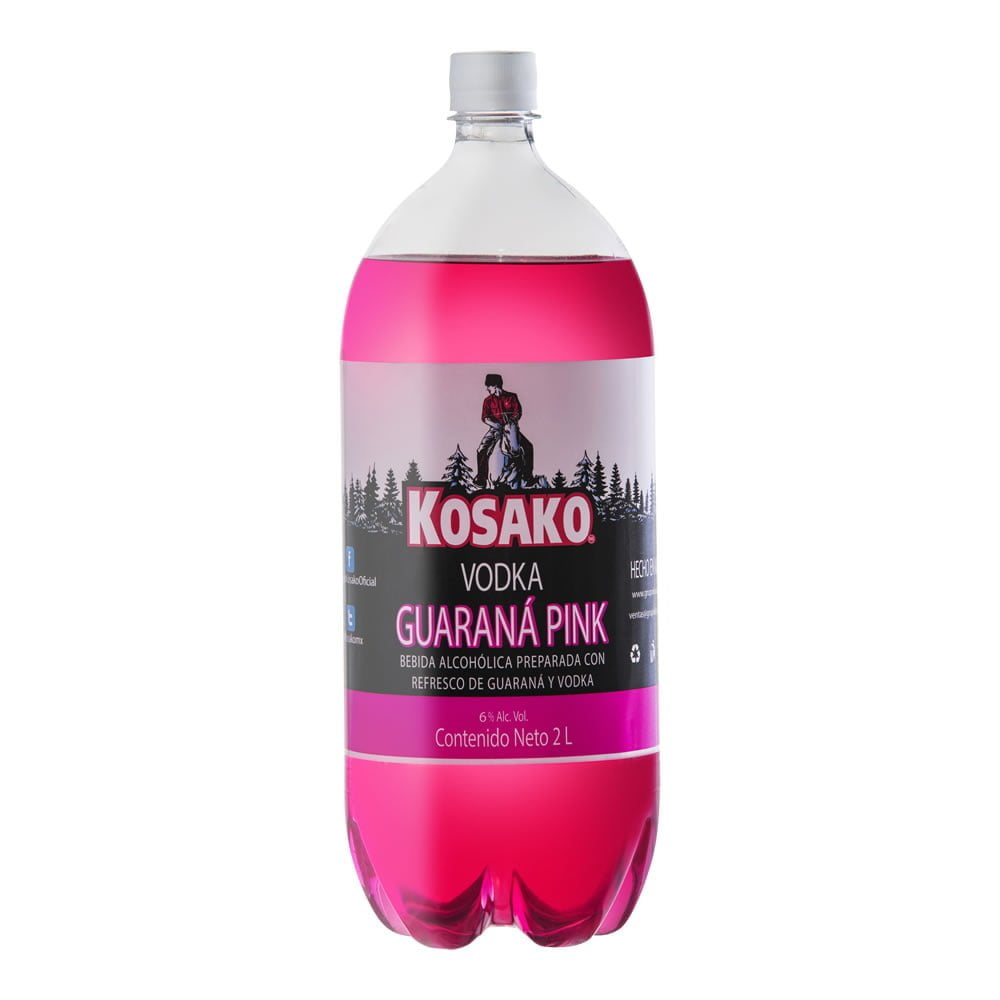 kosako guarana pink 2 litros
